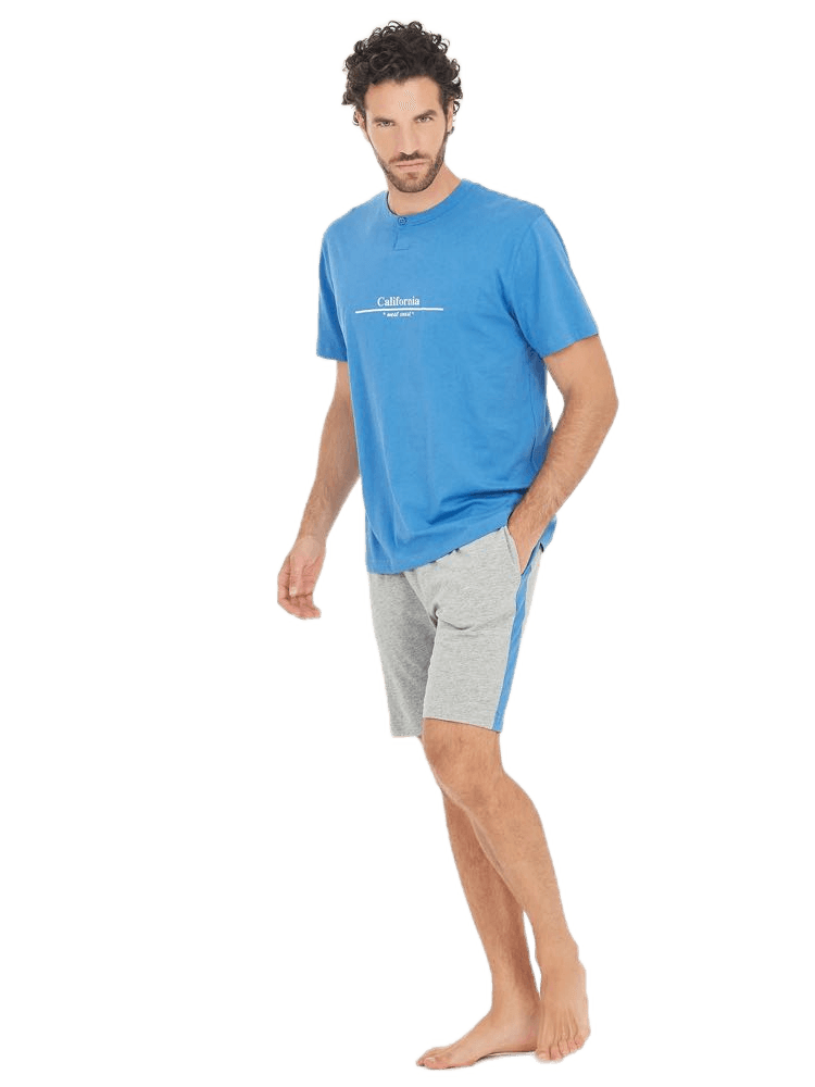 Ragno Pigiama da uomo 3 Pezzi Maniche Corte U465NT S32 - Passarelli Biancheria