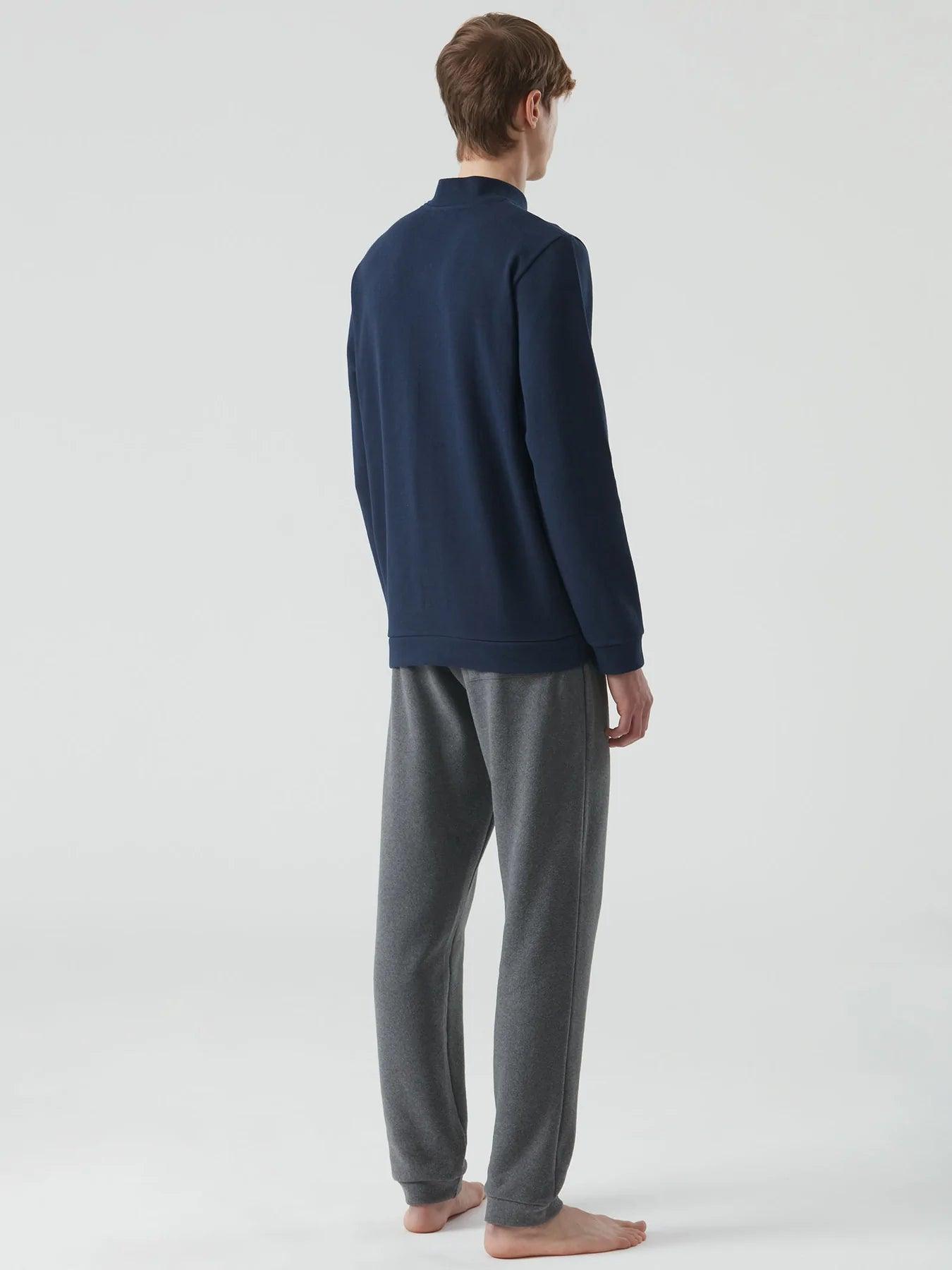 Ragno Pigiama Uomo Invernale Punto Milano Collo Alto U608N1 S38 - Passarelli Biancheria