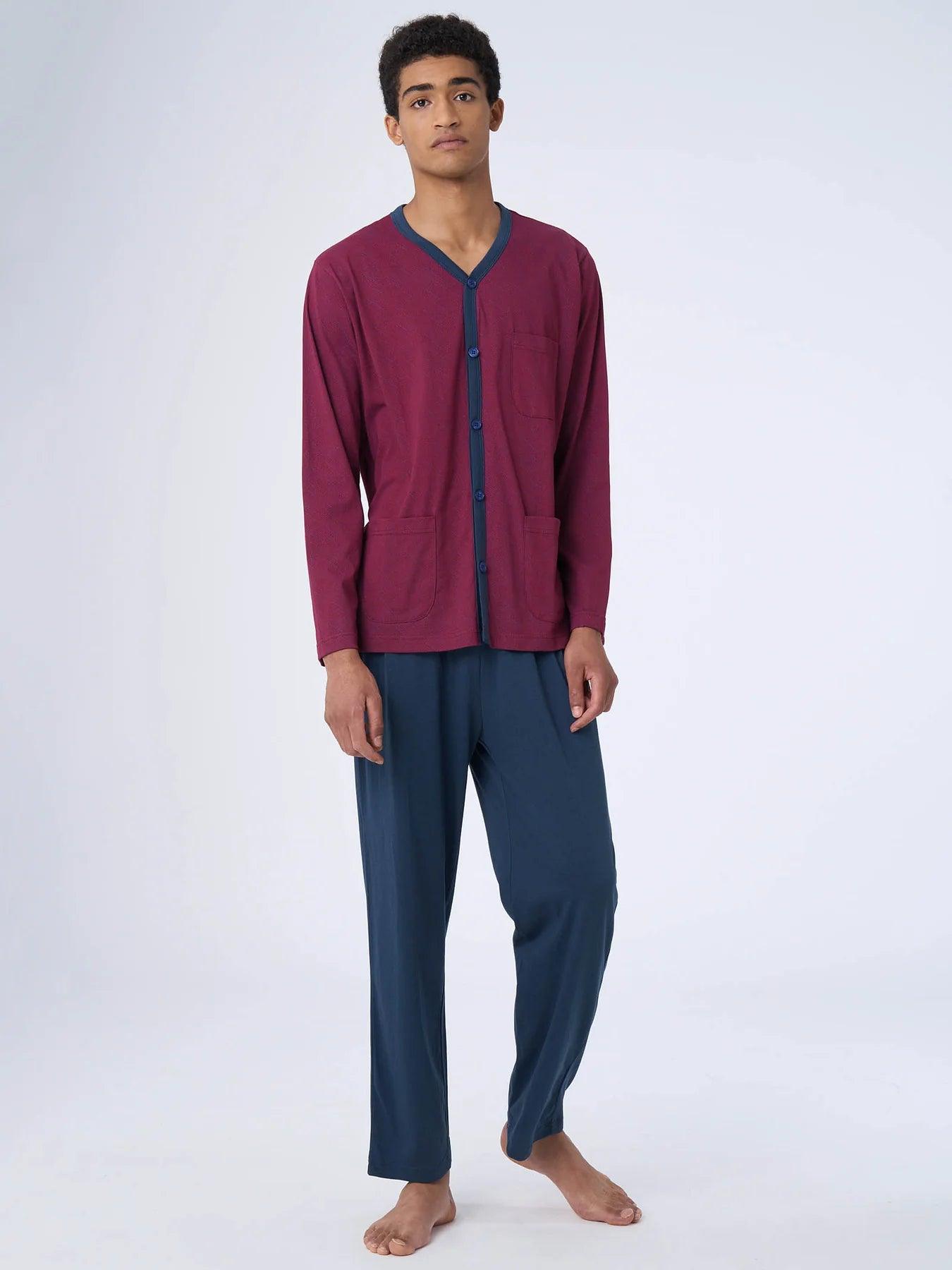 Ragno Pigiama Cotone Leggero Aperto da Uomo U634N6 S34 - Passarelli Biancheria