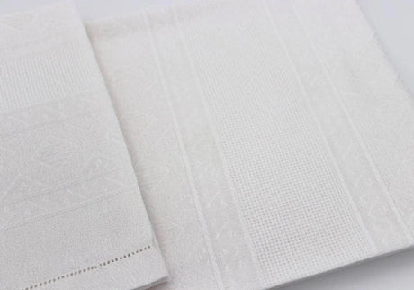 Vittoria Confezioni di 6 Ospiti in Puro Cotone colore Bianco D44 - Passarelli Biancheria