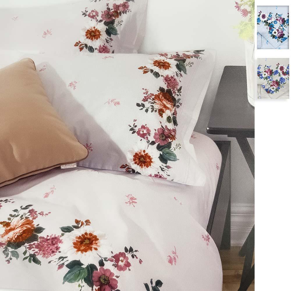 Via Roma 60 Completo Lenzuola in Flanella Matrimoniale Scarlet S80 - Passarelli Biancheria