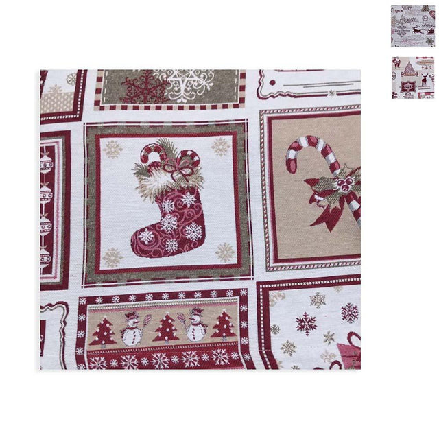 Via Roma 60 Copritavolo in Gobelin Natalizio Rosso - Varie Dimansioni - Passarelli Biancheria