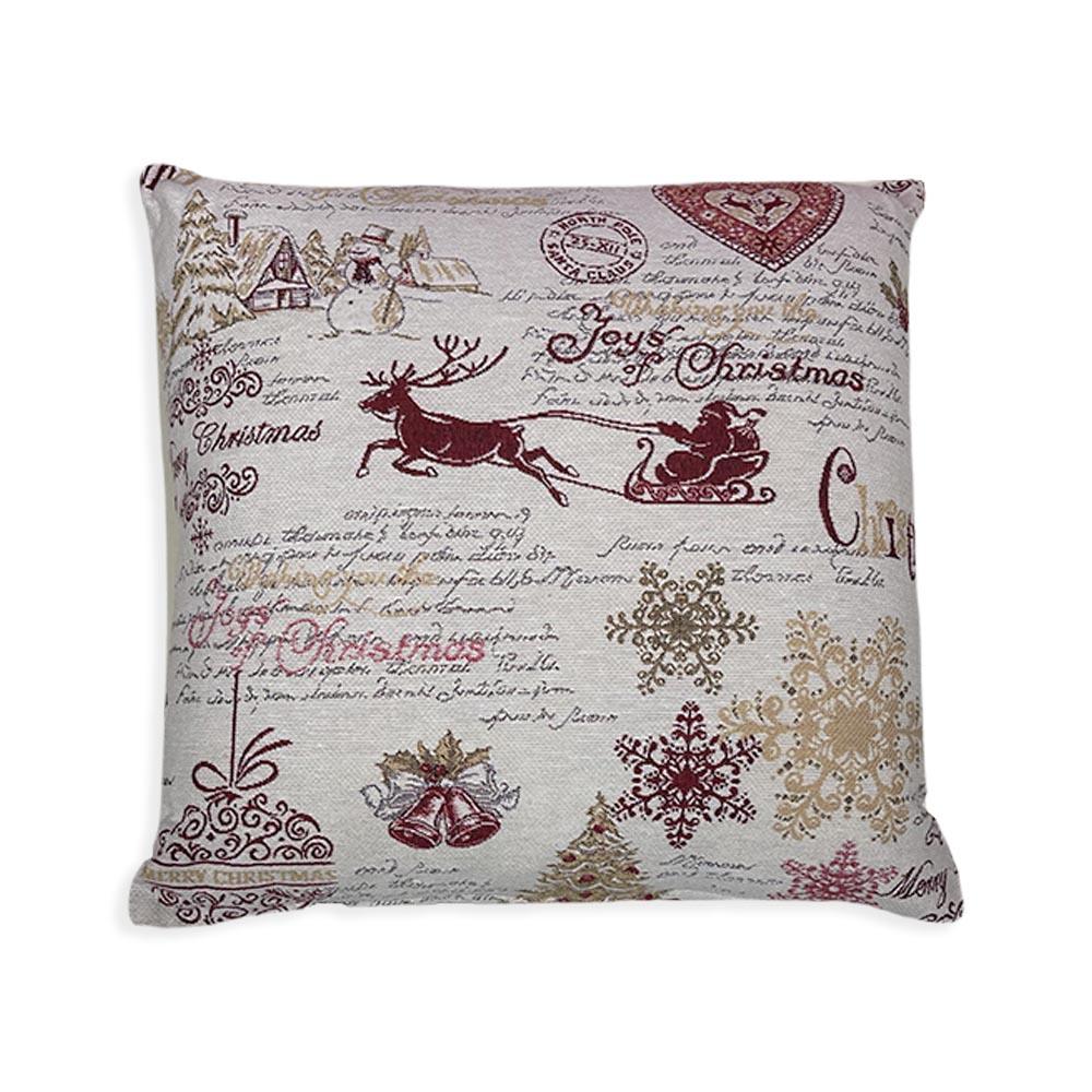Via Roma 60 Cuscino Arredo Gobelin Natale Hiver S24 - Passarelli Biancheria