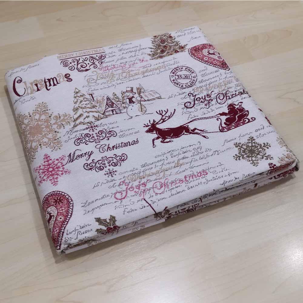 Via Roma 60 Copritavolo in Gobelin Natalizio Rosso - Varie Dimansioni - Passarelli Biancheria