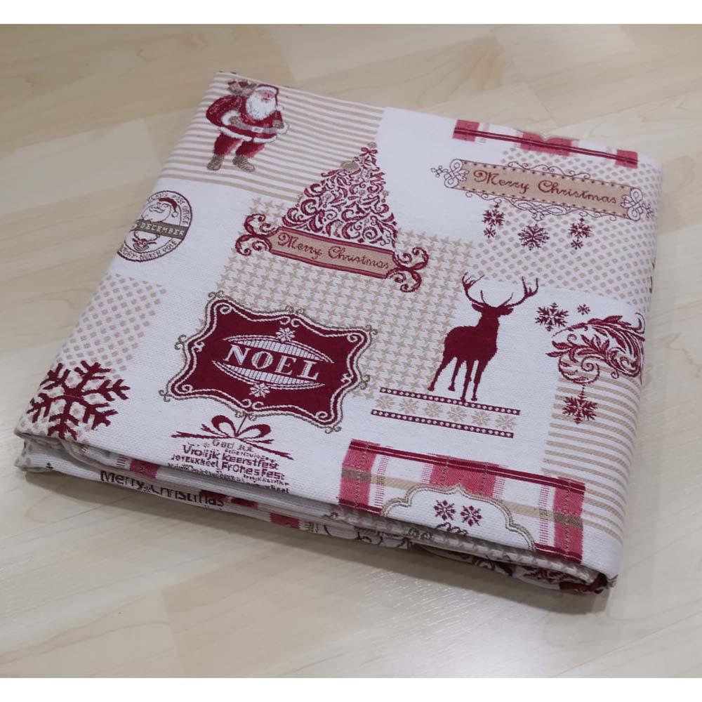 Via Roma 60 Copritavolo in Gobelin Natalizio Rosso - Varie Dimansioni - Passarelli Biancheria