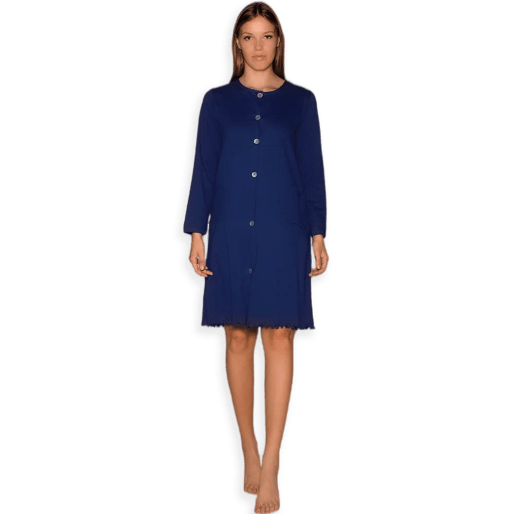 Zero Pigiamore Vestaglia Estiva Abbottonata da Donna 3379 S40 - Passarelli Biancheria