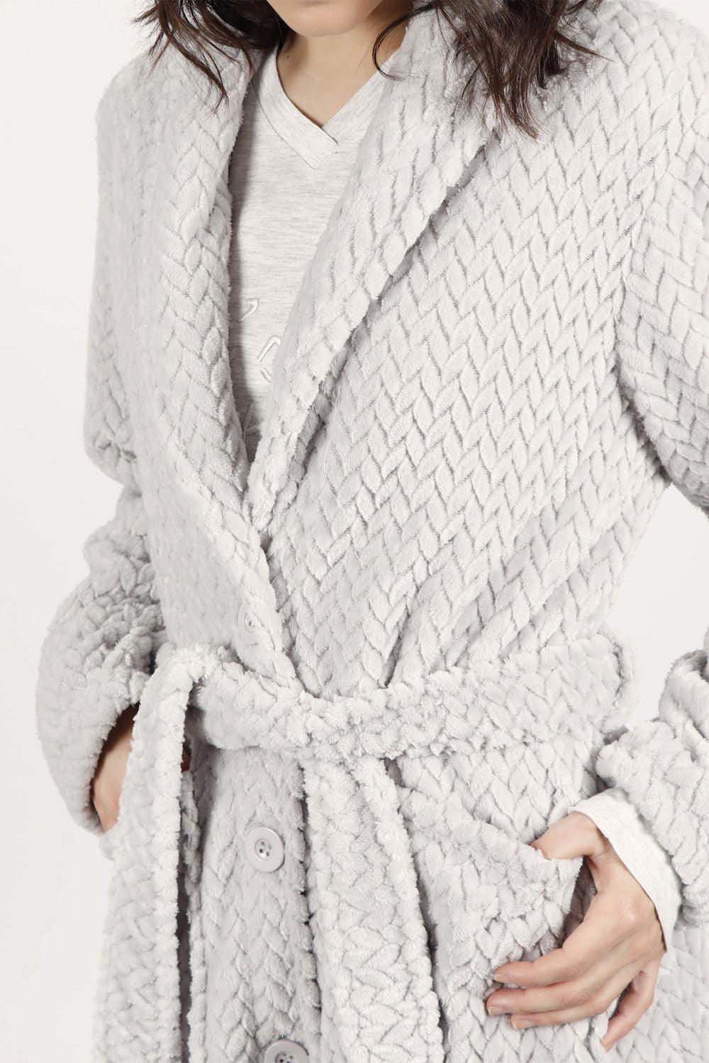 Admas Vestaglia Invernale da Donna in Pile Abbottonata 57373 S25 - Passarelli Biancheria