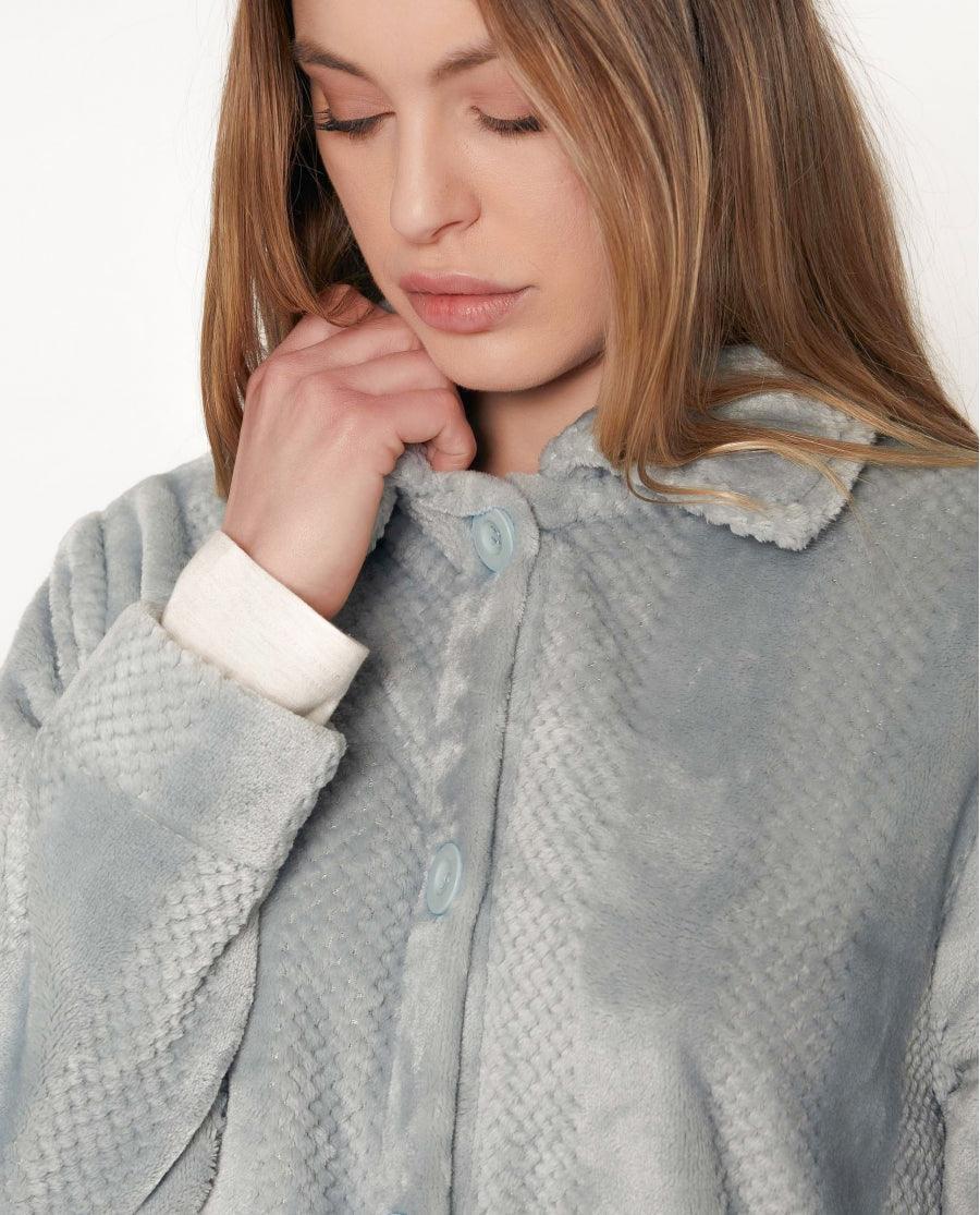 Admas Vestaglia Invernale da Donna in Pile Abbottonata 57414 S25 - Passarelli Biancheria