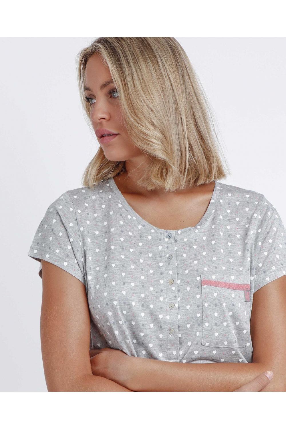 Admas Camicia da Notte Maniche Corte Love 61162 S22 - Passarelli Biancheria