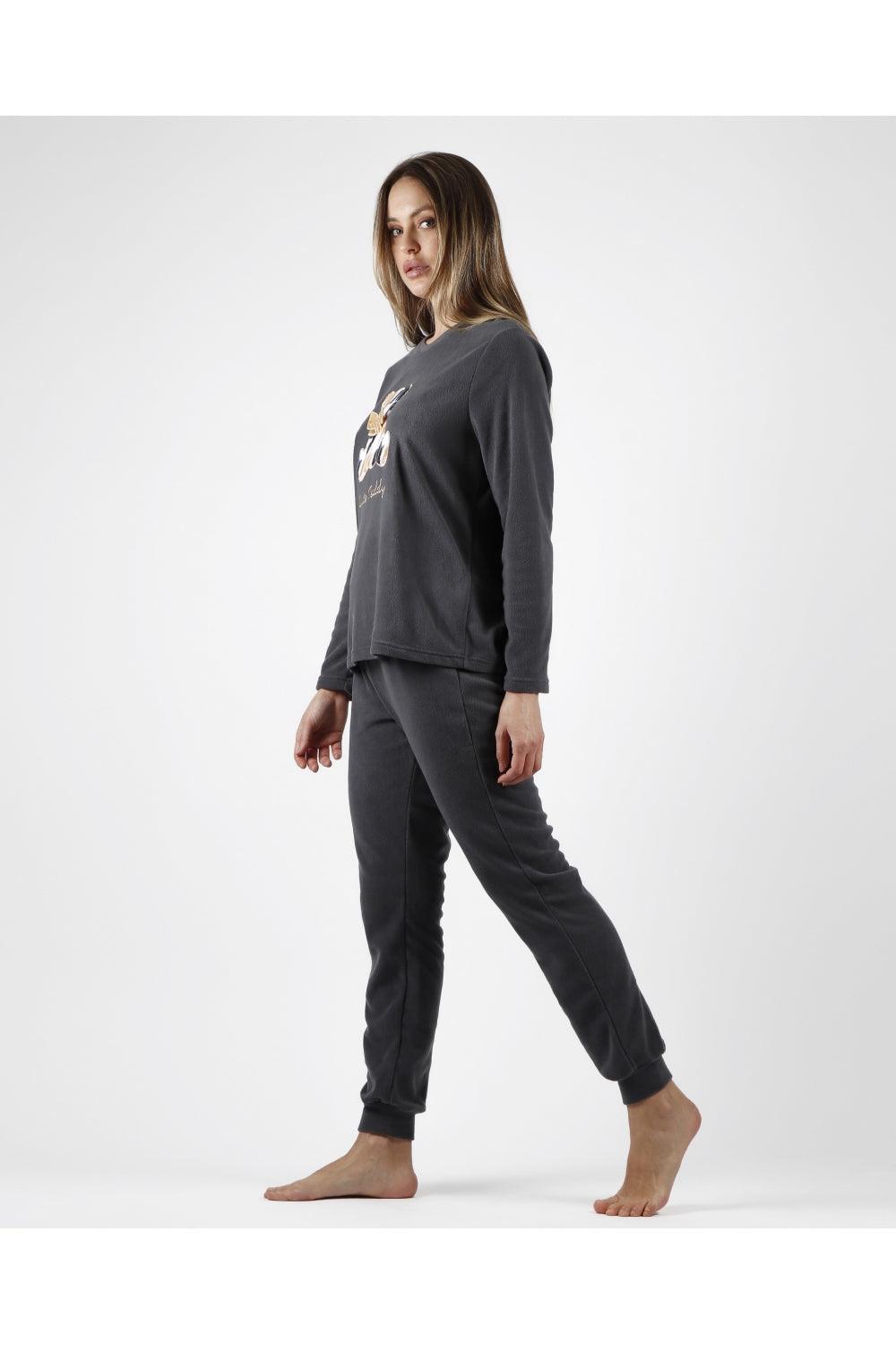 Admas Pigiama da Donna in Pile Cute Teddy 56222 S28 - Passarelli Biancheria