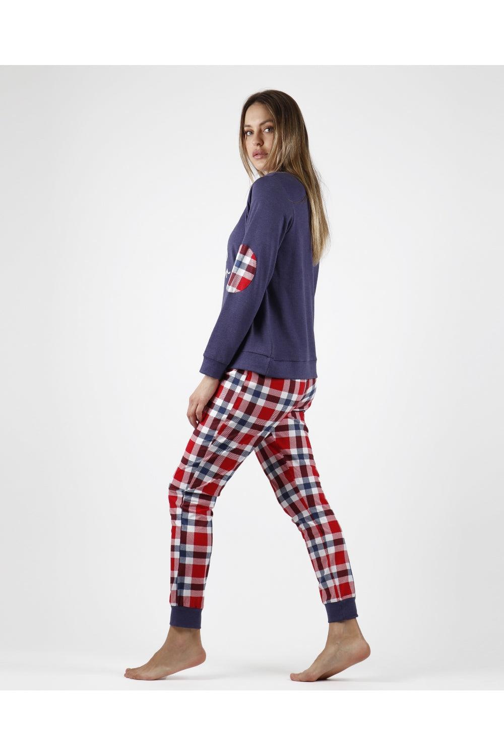 Admas Pigiama da Donna in Caldo Cotone Winter Scottish 56149 S30 - Passarelli Biancheria