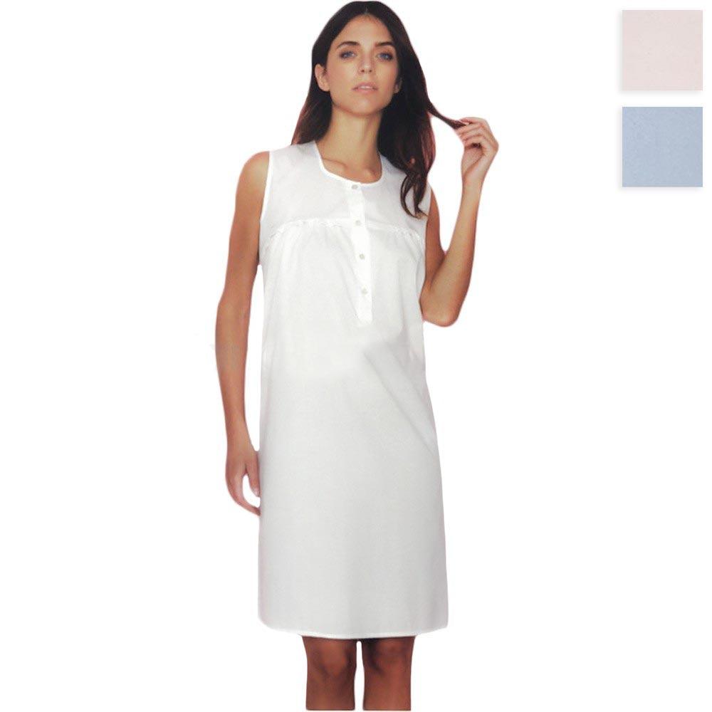 Amica Camicia Notte Spalla Larga Batista di Cotone 81A579 S33 - Passarelli Biancheria