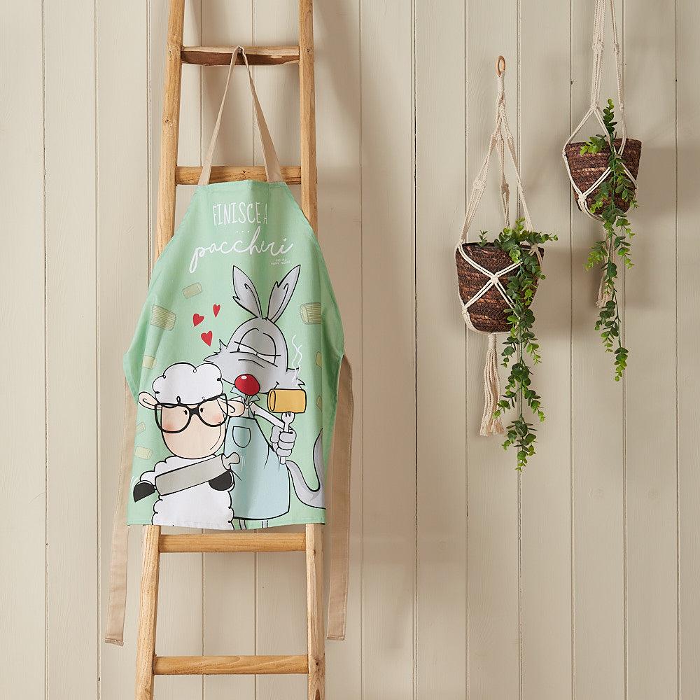 Happy People Grembiule Cucina Finisce A Paccheri S19 - Passarelli Biancheria