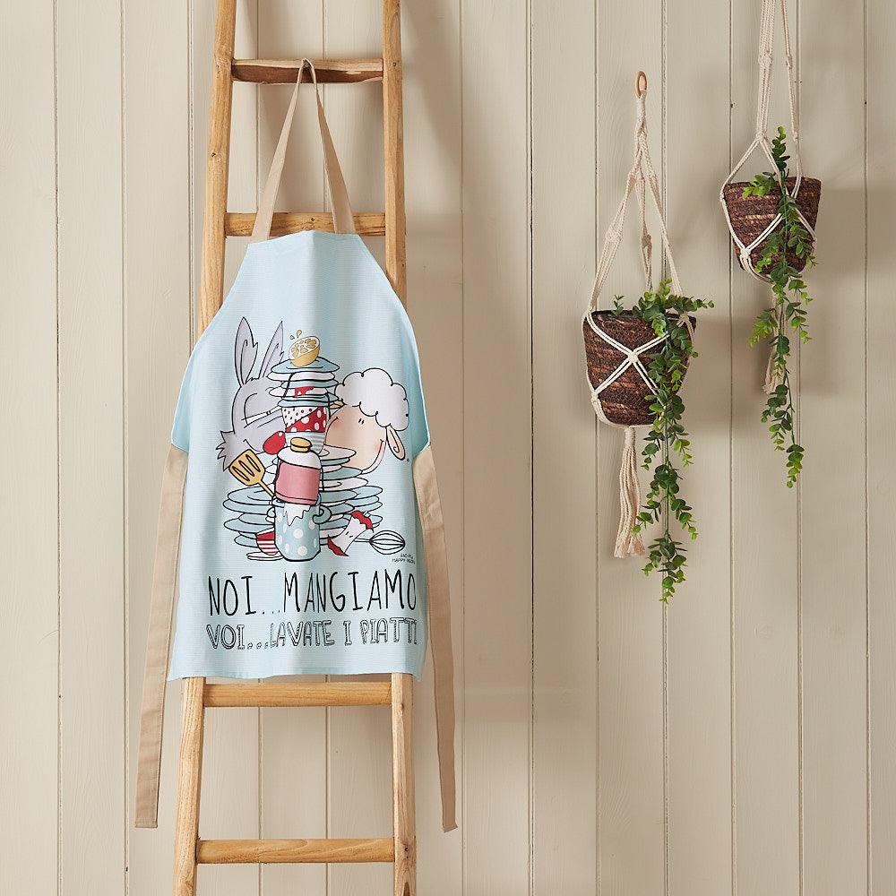 Happy People Grembiule Cucina Lavare i Piatti S19 - Passarelli Biancheria
