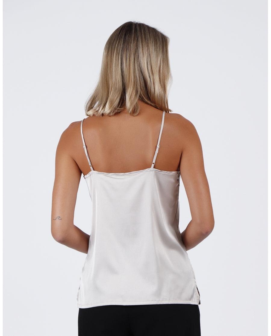 Admas Canotta Raso in Pizzo Incrociato 43490 S25 - Passarelli Biancheria