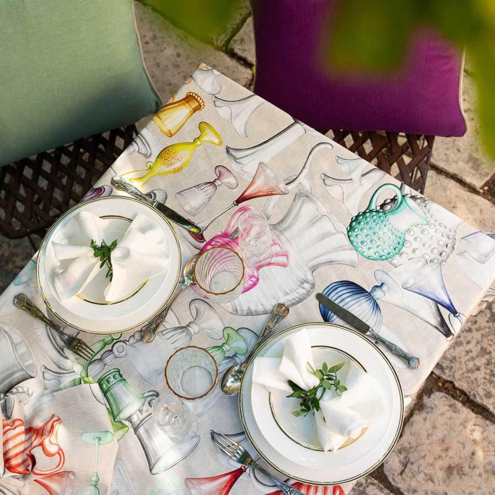 Tessitura Toscana Telerie Tovaglia da Tavola in 100% Puro Cotone Cheers - Passarelli Biancheria