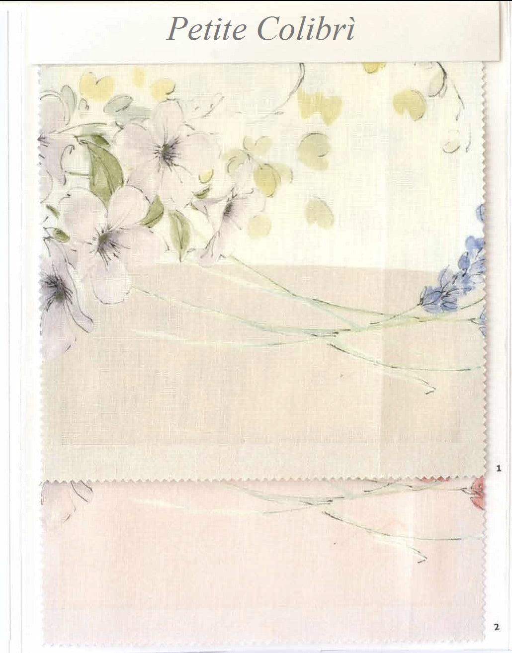 Blumarine Tovaglia in Lino Stampata 12 Posti Petite Colibrì 61328 S150 - Passarelli Biancheria