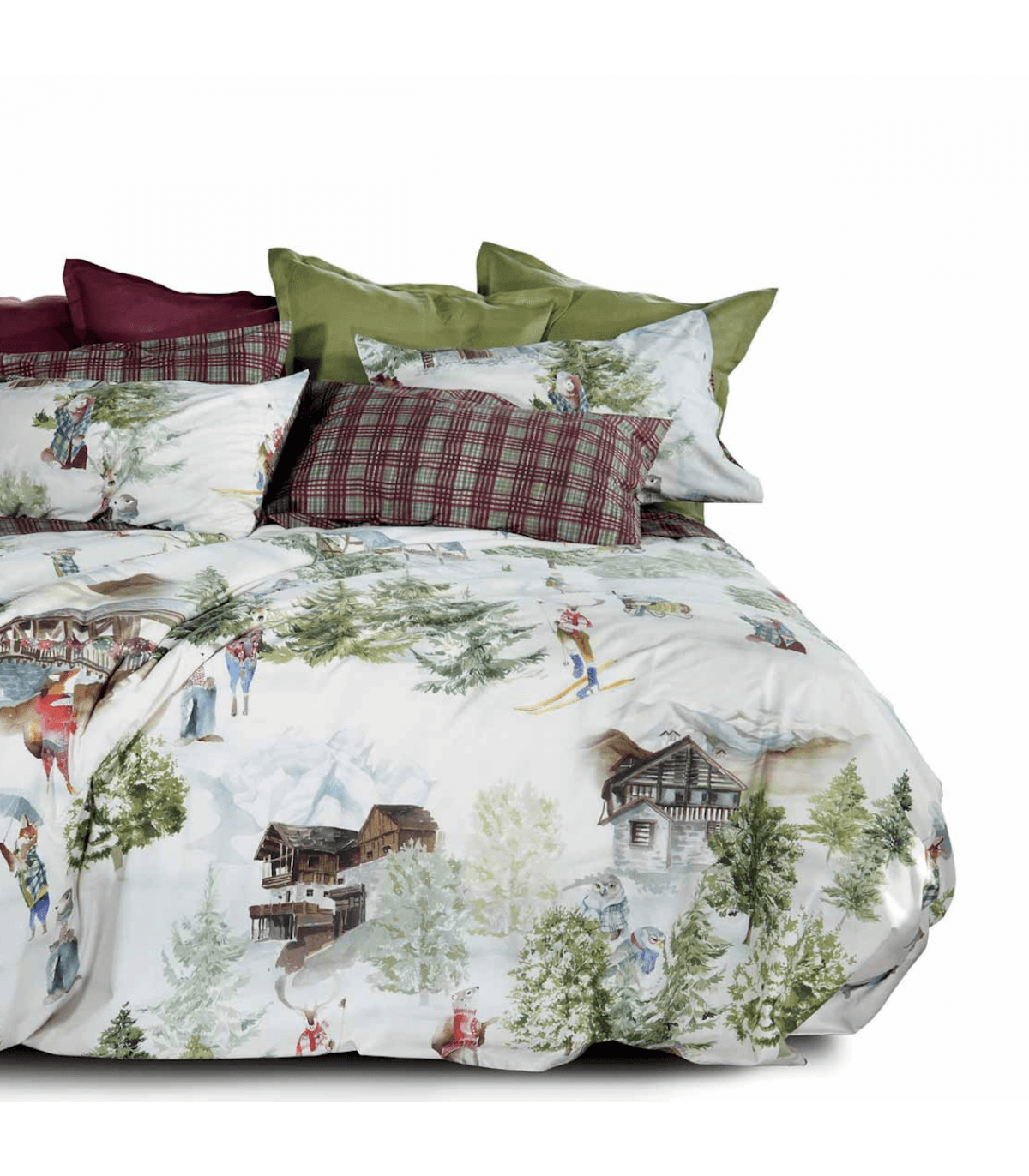 Tessitura Toscana Telerie Completo Lenzuola Funes Baita - Varie Dimensioni - Passarelli Biancheria