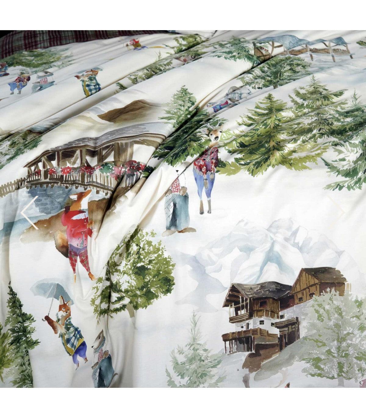 Tessitura Toscana Telerie Completo Lenzuola Funes Baita - Varie Dimensioni - Passarelli Biancheria