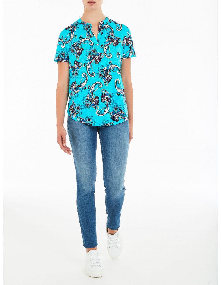 Ragno Maglietta da Donna in jersey di viscosa fiammato D978T7 S33 - Passarelli Biancheria