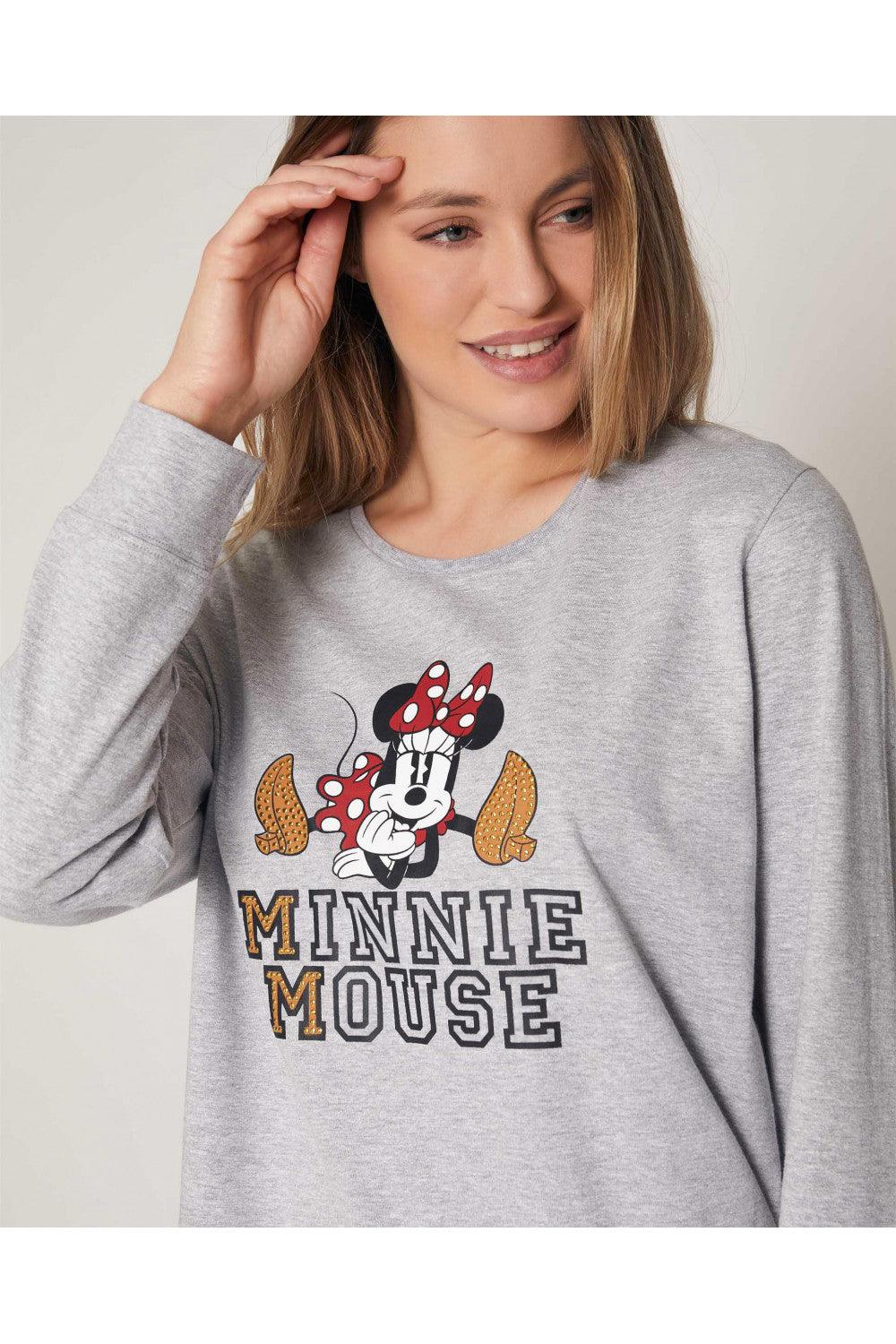 Minnie Pigiama Invernale in Caldo Cotone da Donna 55086 D31 - Passarelli Biancheria