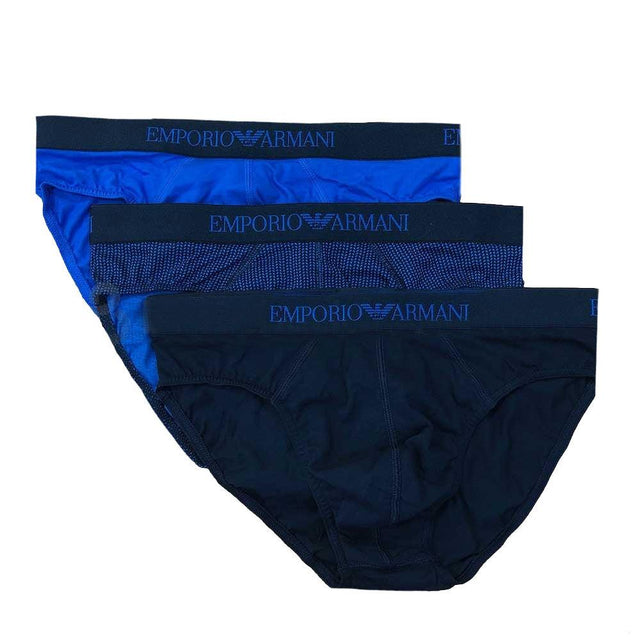 Emporio Armani Set 3 Slip Uomo Elastico Logo 25933 S37 - Passarelli Biancheria