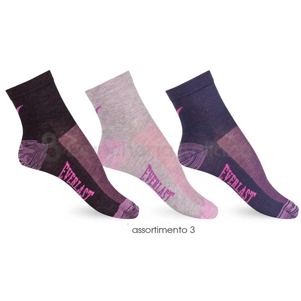 Everlast Set 3 Paia Calzini Donna in Cotone Elastivo EV301 S10 - Passarelli Biancheria