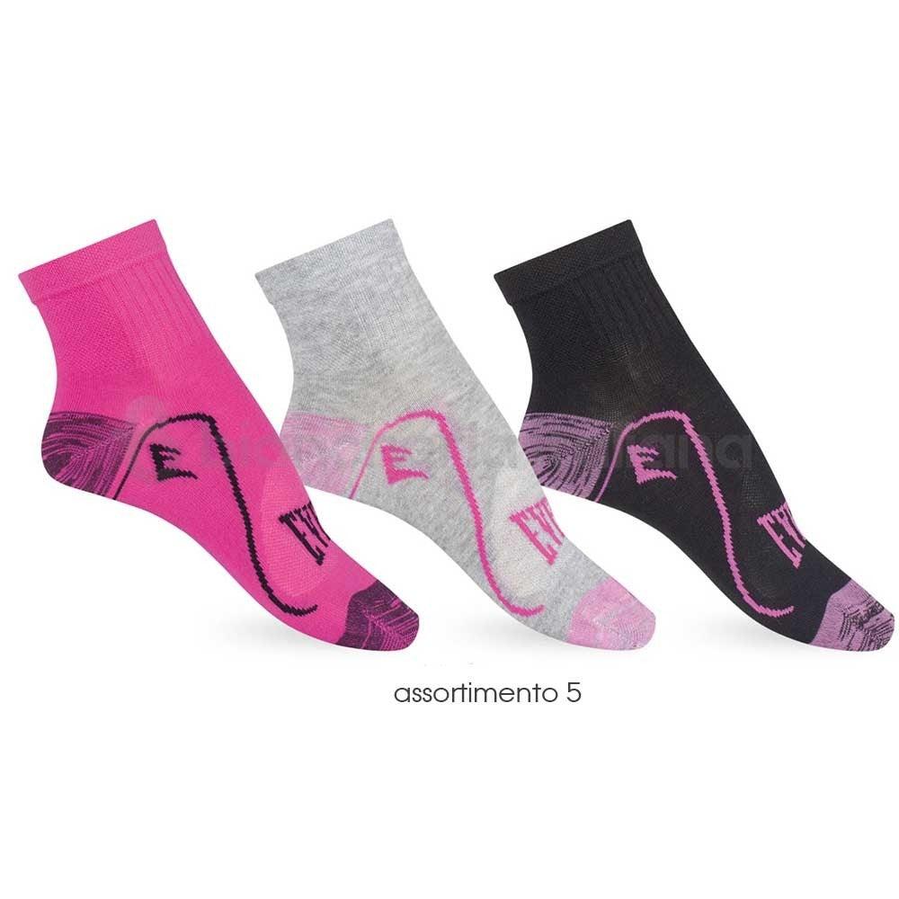 Everlast Set 3 Paia Calzini Donna in Cotone Elastivo EV301 S10 - Passarelli Biancheria