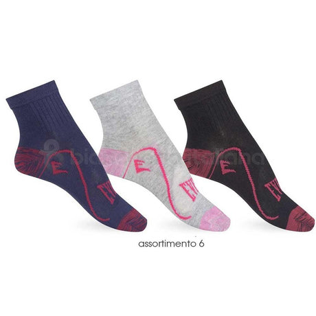 Everlast Set 3 Paia Calzini Donna in Cotone Elastivo EV301 S10 - Passarelli Biancheria
