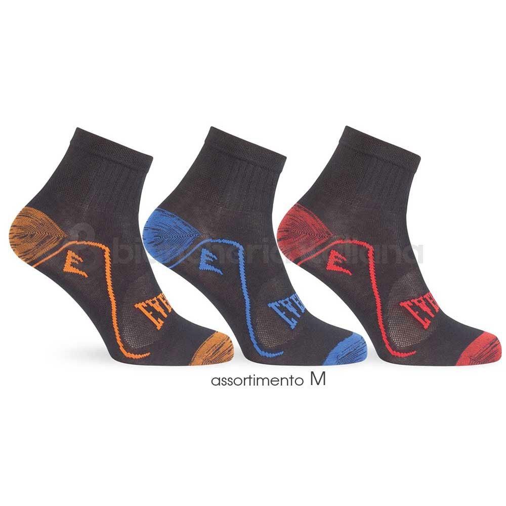 Everlast Set 3 Paia Calzini Corti Uomo in Cotone Elastico EV297 S10 - Passarelli Biancheria