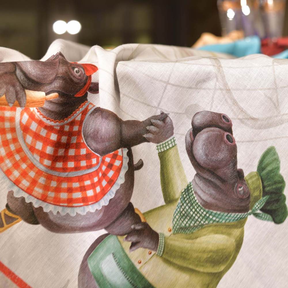 Tessitura Toscana Telerie Tovaglia 160x230 in 100% Puro Lino Figaro