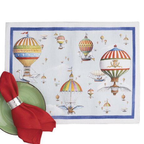 Tessitura Toscana Telerie Set 2 tovagliette americane stampate Mymat Flyby B30 - Passarelli Biancheria