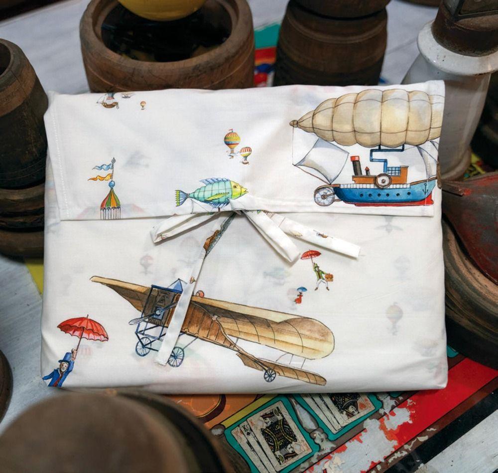 Tessitura Toscana Telerie Completo Lenzuola Flyby Paesaggi - Varie Dimensioni - Passarelli Biancheria