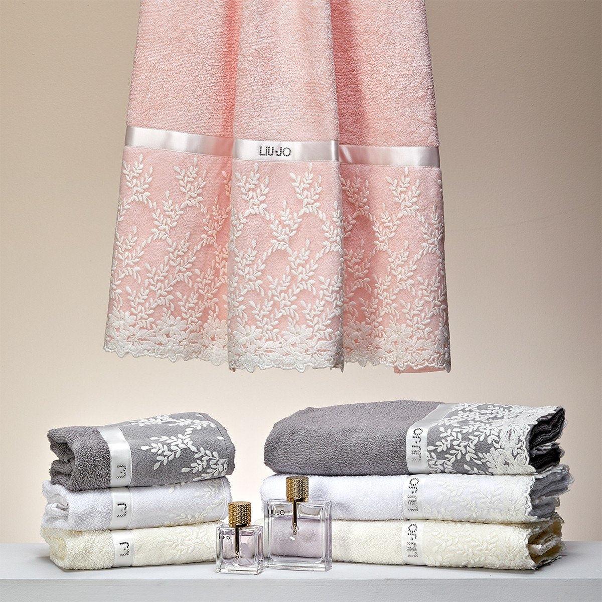 Liu Jo Telo Doccia Bagno in Spugna con Pizzo Organza LB639B S70 - Passarelli Biancheria