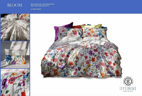 Tessitura Toscana Telerie Parure Copripiumino Matrimoniale Bloom D144 - Passarelli Biancheria