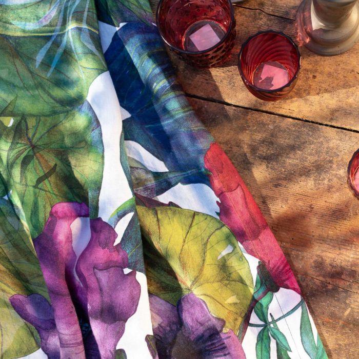 Tessitura Toscana Telerie Tovaglia da Tavola Rotonda in 100% Canapa Karkade - Passarelli Biancheria