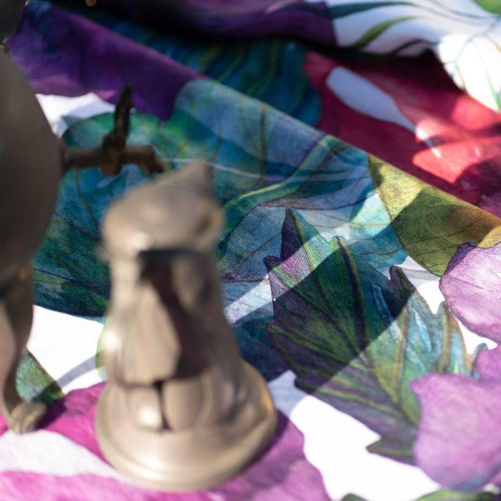 Tessitura Toscana Telerie Tovaglia da Tavola Rotonda in 100% Canapa Karkade - Passarelli Biancheria