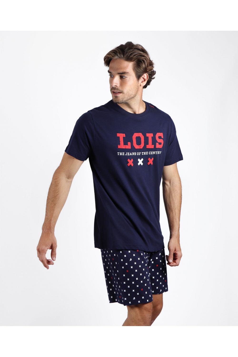 Lois Pigiama Estivo Corto da Uomo 55386 S25 - Passarelli Biancheria