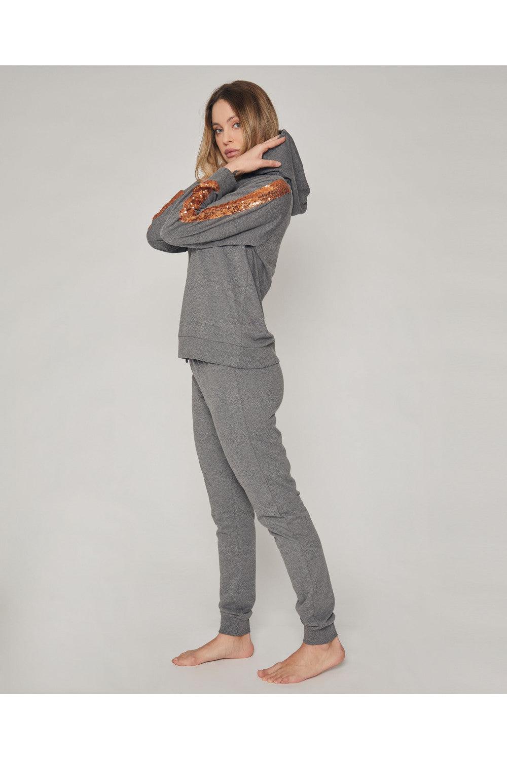 Lois Pigiama | Tuta Casa Invernale con Cappuccio da Donna 55374 S33 - Passarelli Biancheria