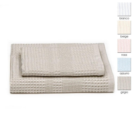 Maè Via Roma 60 Set 1+1 Asciugamano in Cotone a Nido d'ape Incas D76 - Passarelli Biancheria