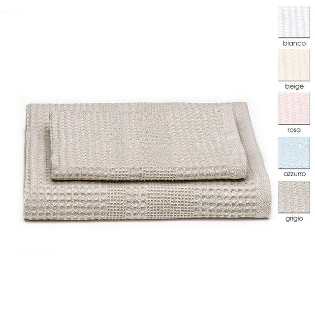 Maè Via Roma 60 Set 1+1 Asciugamano in Cotone a Nido d'ape Incas D76 - Passarelli Biancheria