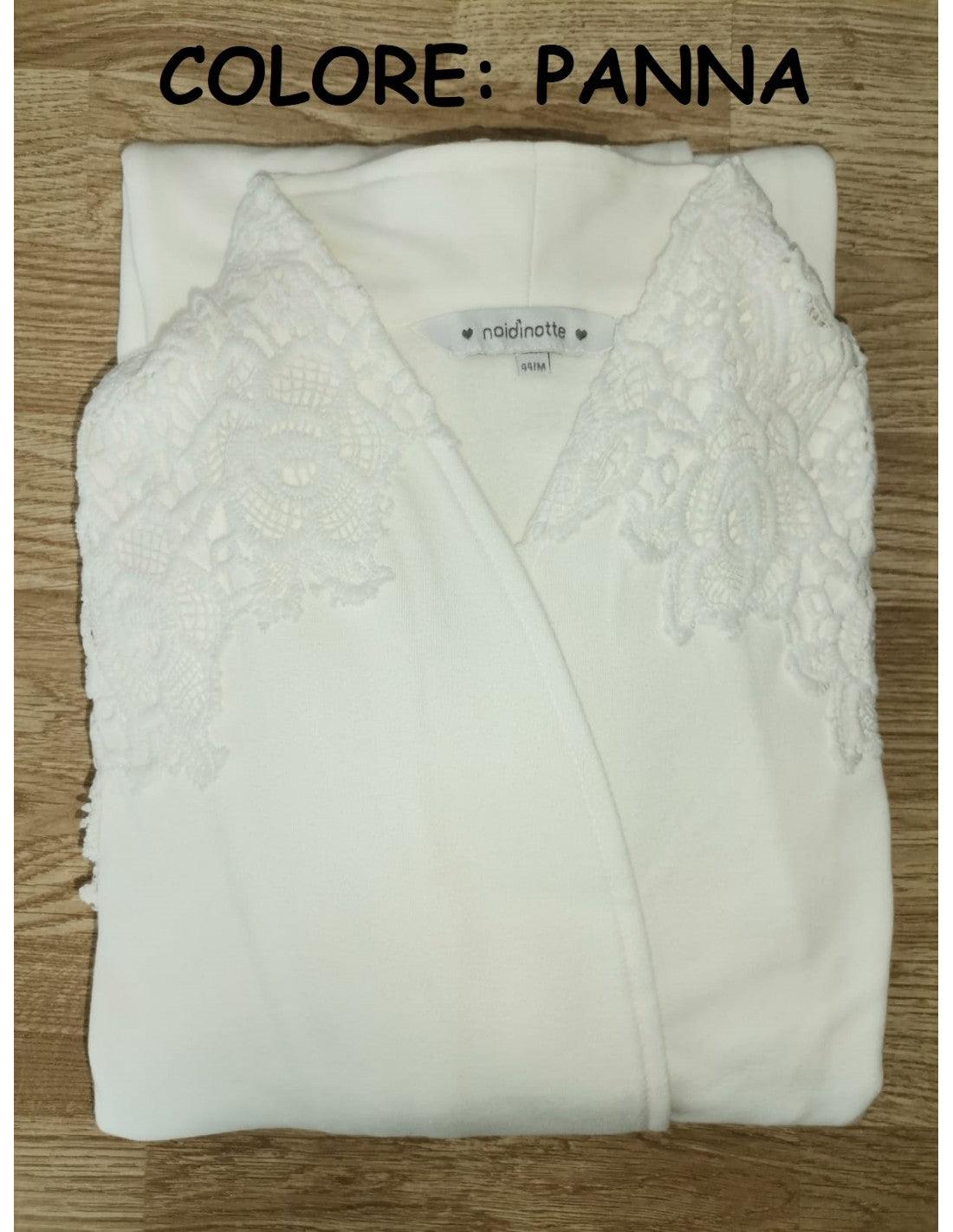 Noidinotte Vestaglia in Pile collo Coreano modello Sciallata GE2190 S34 - Passarelli Biancheria