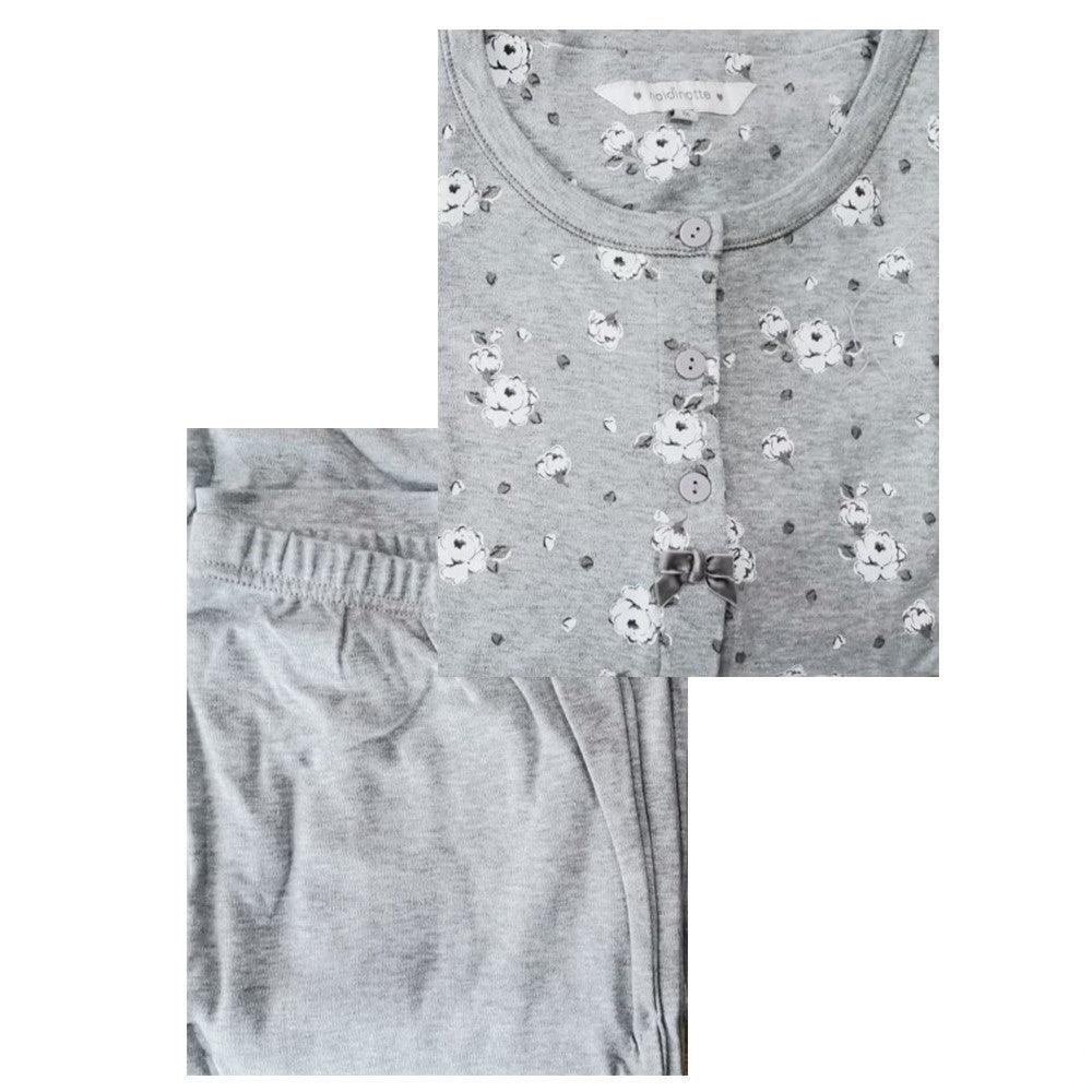 Noidinotte Pigiama da Donna in Caldo Cotone Aperto Avanti FA7139 S31 - Passarelli Biancheria