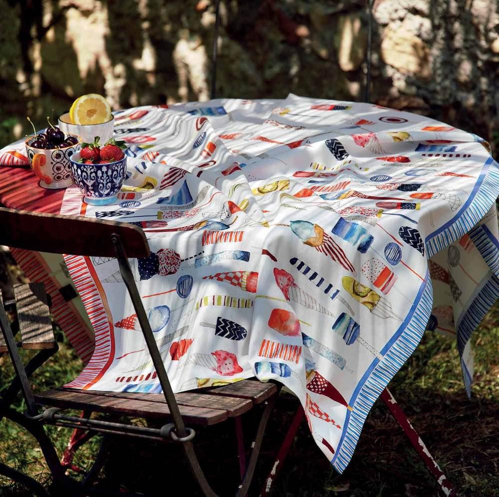 Tessitura Toscana Telerie Tovaglia da Tavola da 12 posti in 100% Puro Cotone Brivido - Passarelli Biancheria