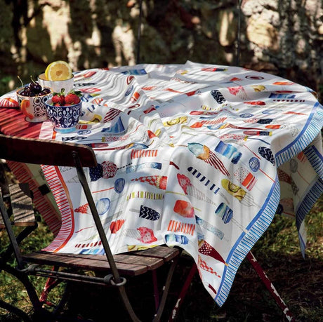 Tessitura Toscana Telerie Tovaglia da Tavola da 12 posti in 100% Puro Cotone Brivido - Passarelli Biancheria