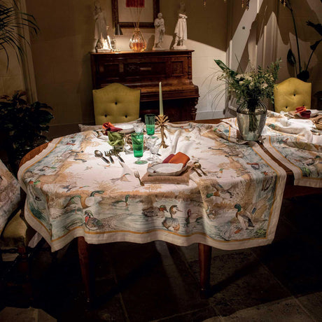 Tessitura Toscana Telerie Tovaglia da Tavola in 100% Puro lino Laguna - Varie Dimensioni - Passarelli Biancheria