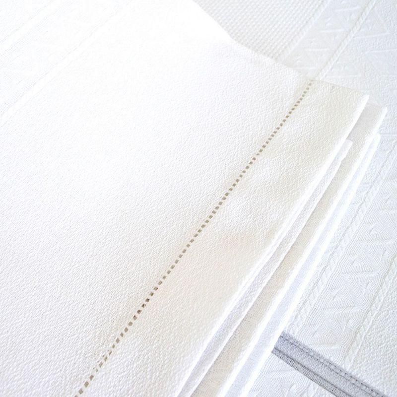 Vittoria Confezioni di 6 Ospiti in Puro Cotone colore Bianco D44 - Passarelli Biancheria