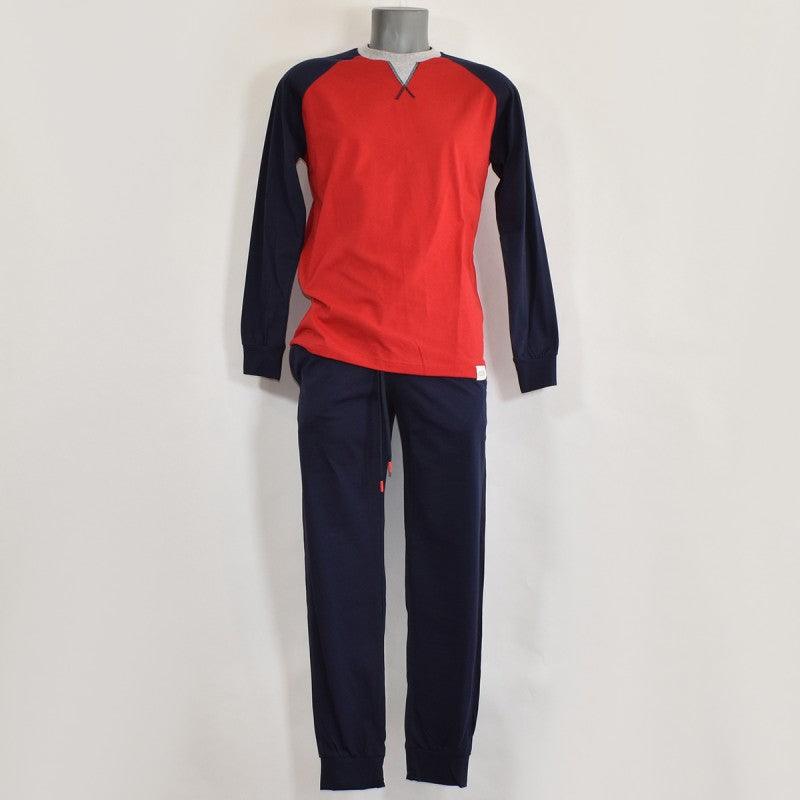 Jamas Pigiama Uomo Cotone Leggero Maniche Lunghe EJ2034 S40 - Passarelli Biancheria