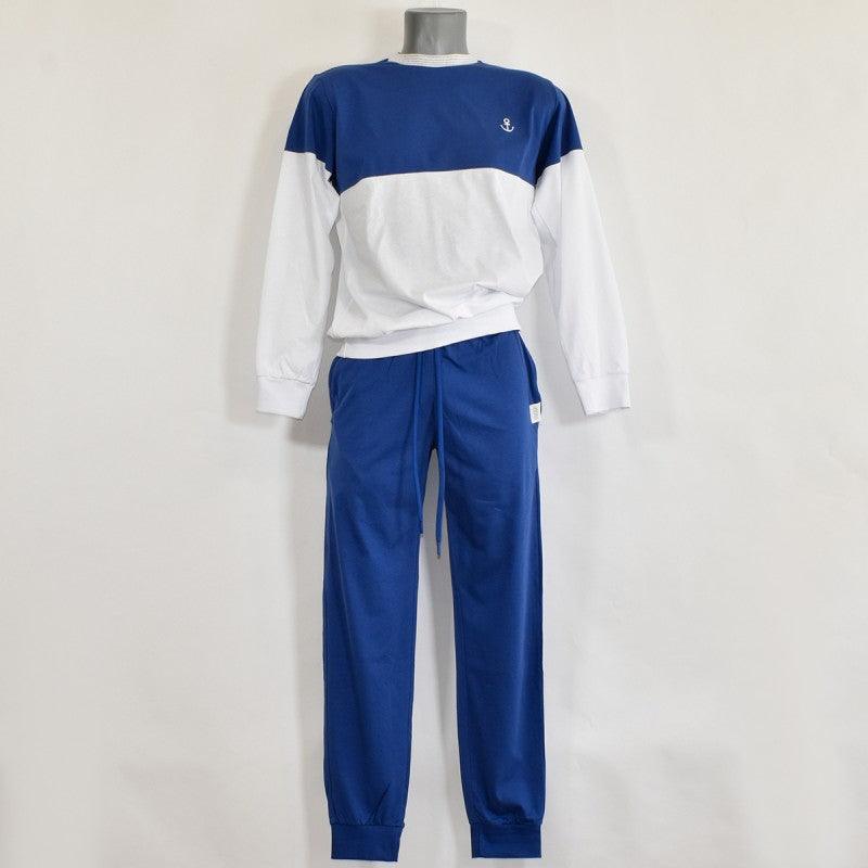 Jamas Pigiama Uomo Cotone Leggero Maniche Lunghe EJ2038 S40 - Passarelli Biancheria