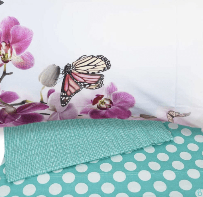 Riviera Completo Lenzuola per Letto Singolo Butterfly S20 - Passarelli Biancheria